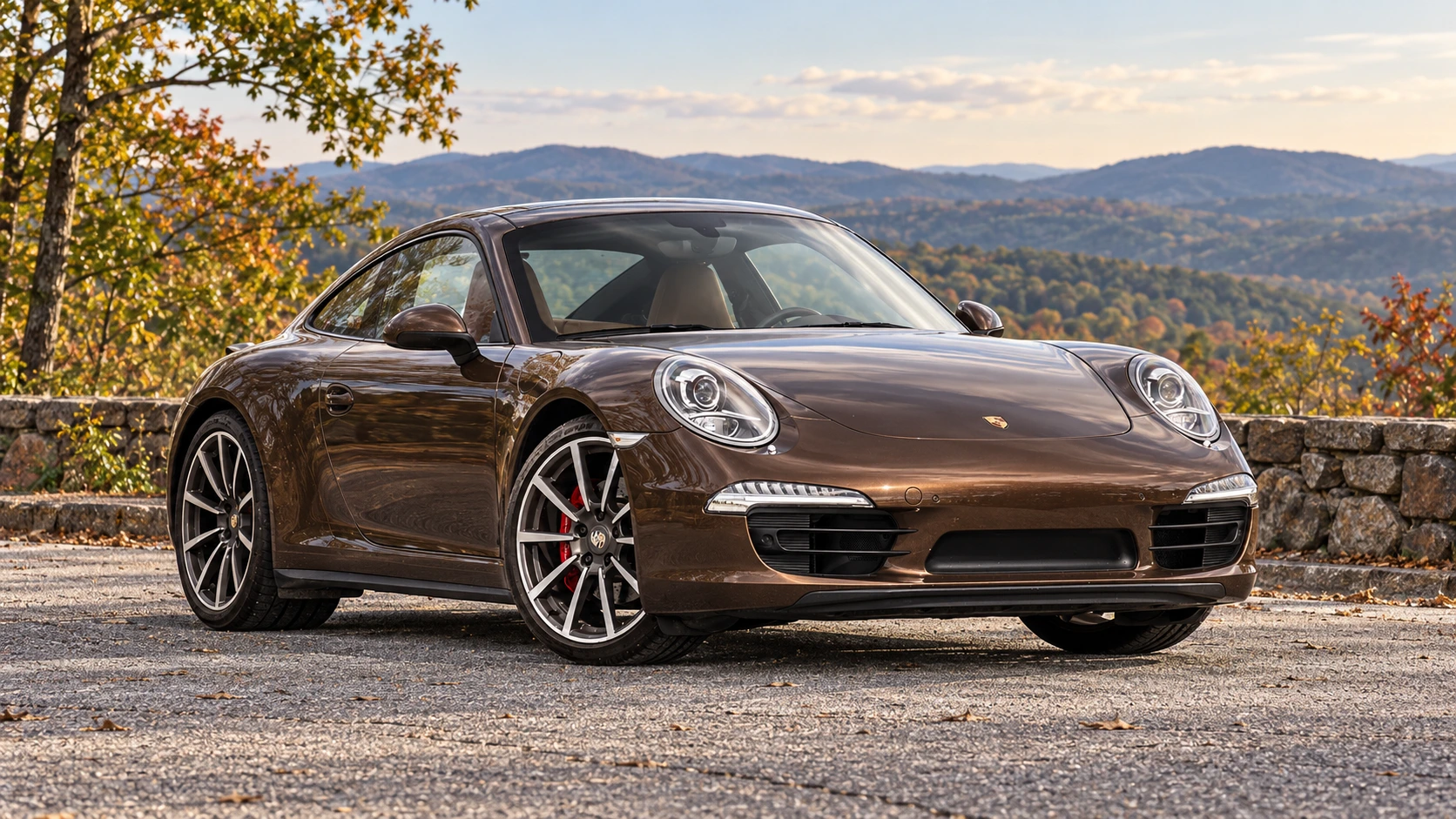 AI-edited Porsche 911 991 in a fictional Georgia scene
