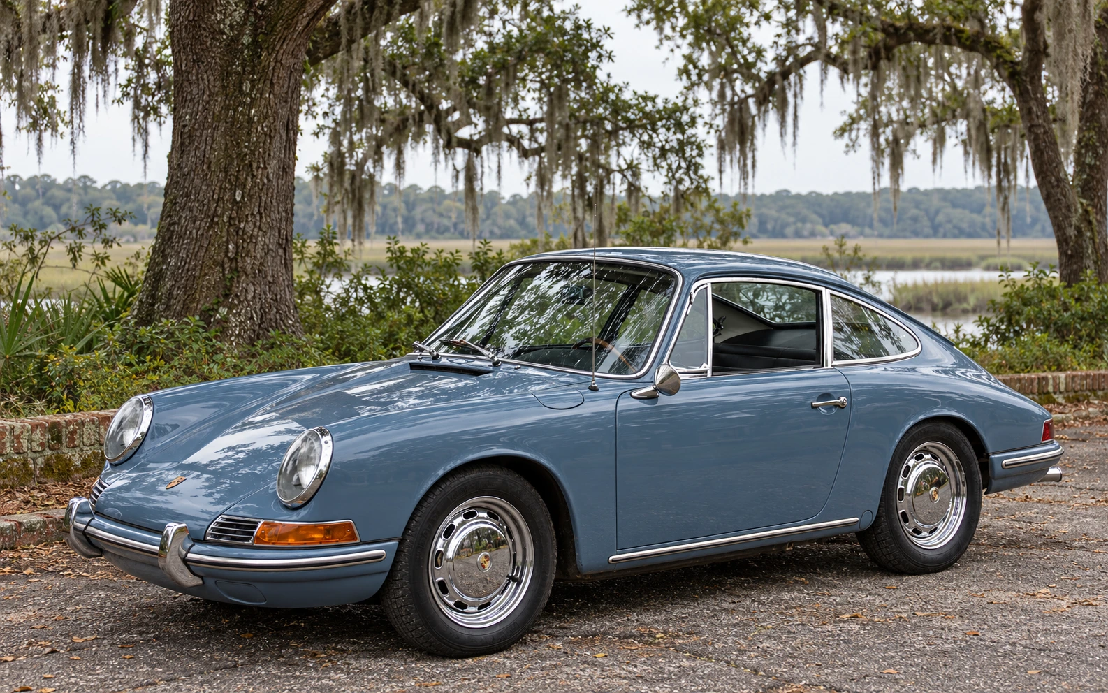 AI-edited Porsche 911 classic in a fictional Georgia scene