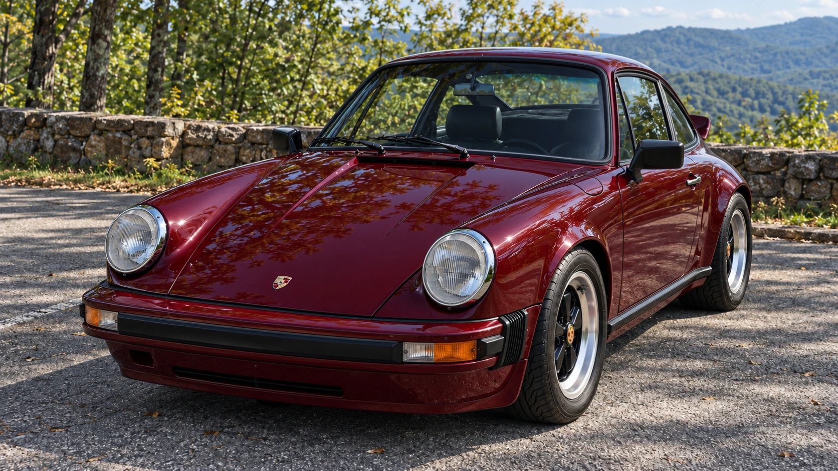 AI-edited Porsche 911 g-series in a fictional Georgia scene